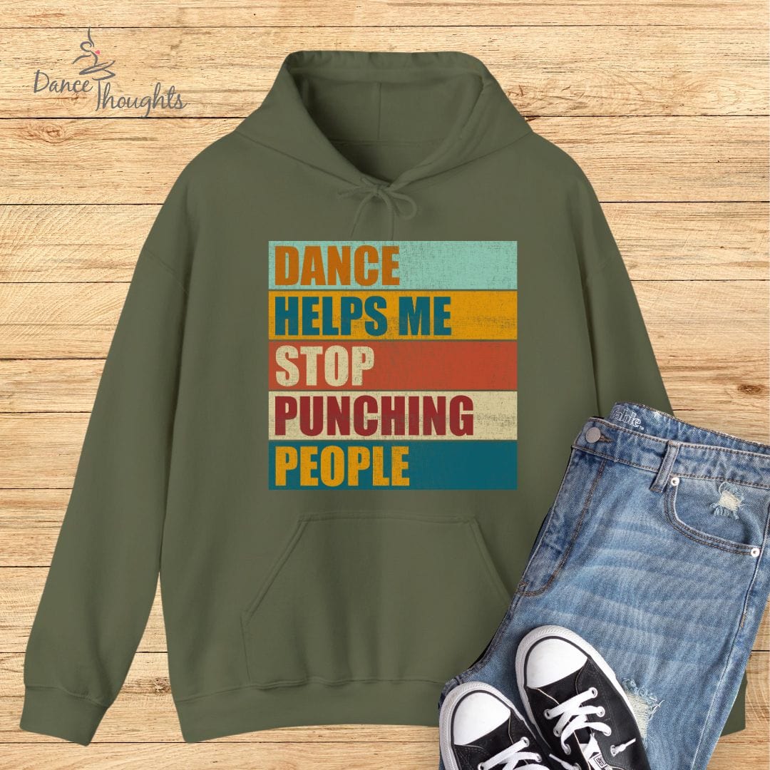 Dance Helps Me Stop Punching People Hoodie-Hoodie-Dance Thoughts