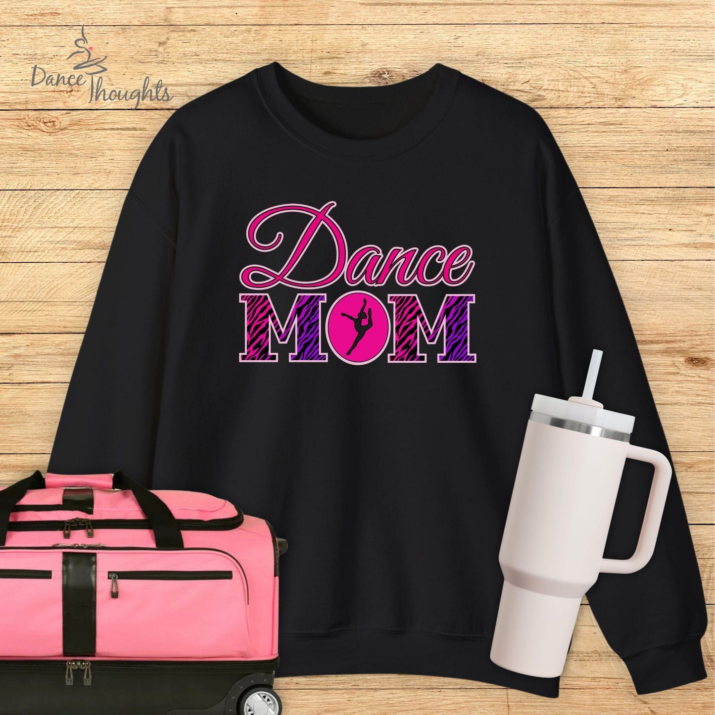 90's Zebra Print Dance Mom Sweatshirt-Sweatshirt-Dance Thoughts