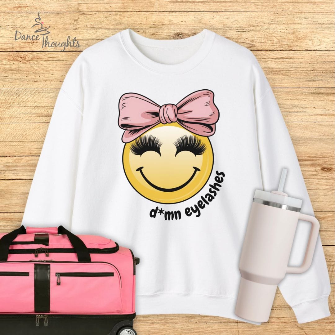 D*mn Eyelashes Sweatshirt-Sweatshirt-Dance Thoughts