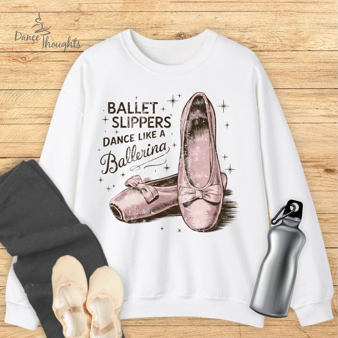 Vintage Ballet Slippers Sweatshirt-Sweatshirt-Dance Thoughts