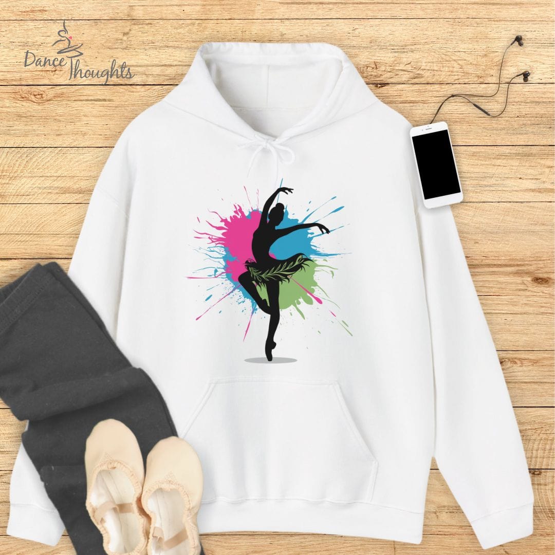 Retro Paint Splatter Dance Hoodie-Hoodie-Dance Thoughts