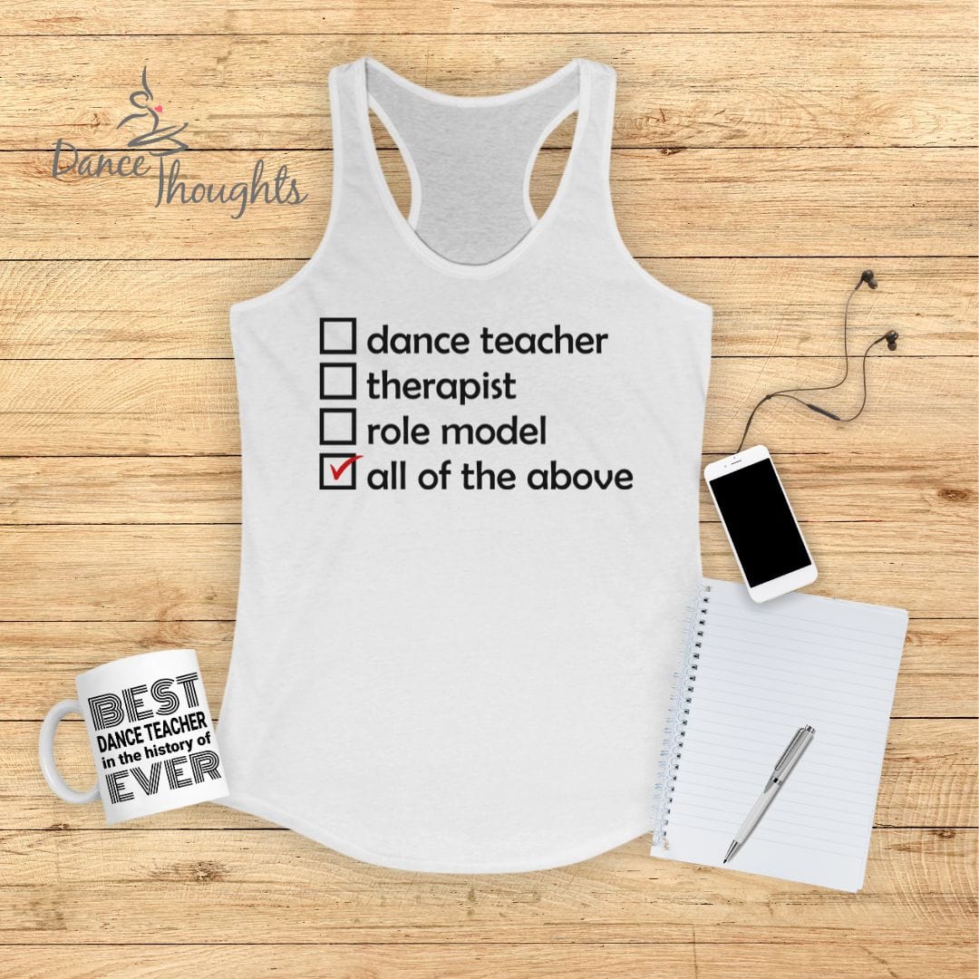 Dance Teacher Checklist Tank Top-Tank Top-Dance Thoughts