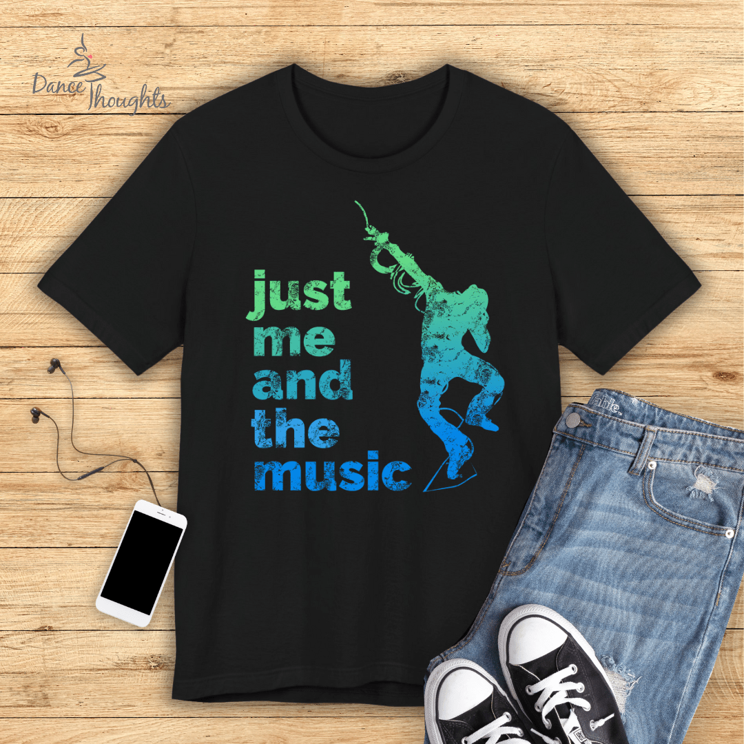 Just Me and the Music Male Dancer T-shirt-T-Shirt-Dance Thoughts