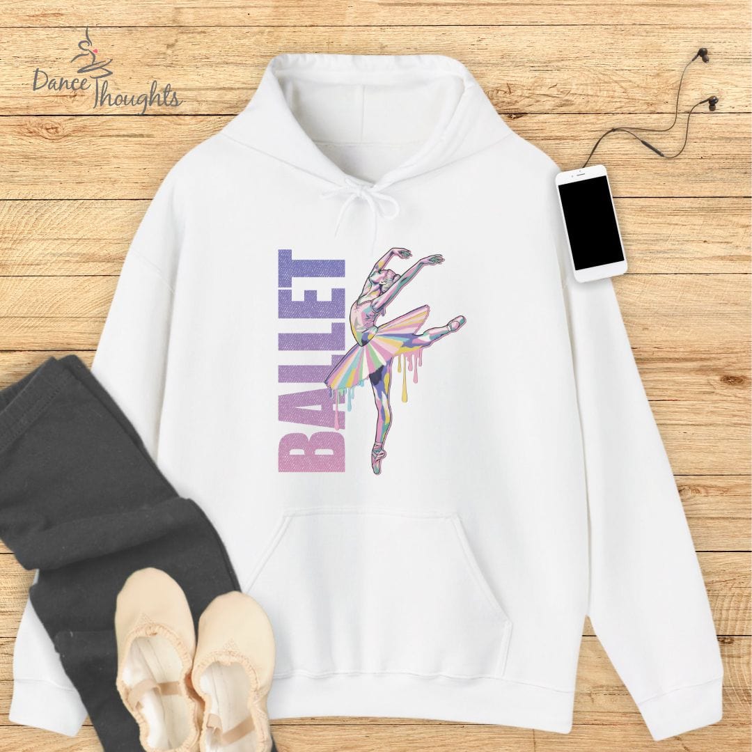 Watercolor Ballet Hoodie-Hoodie-Dance Thoughts