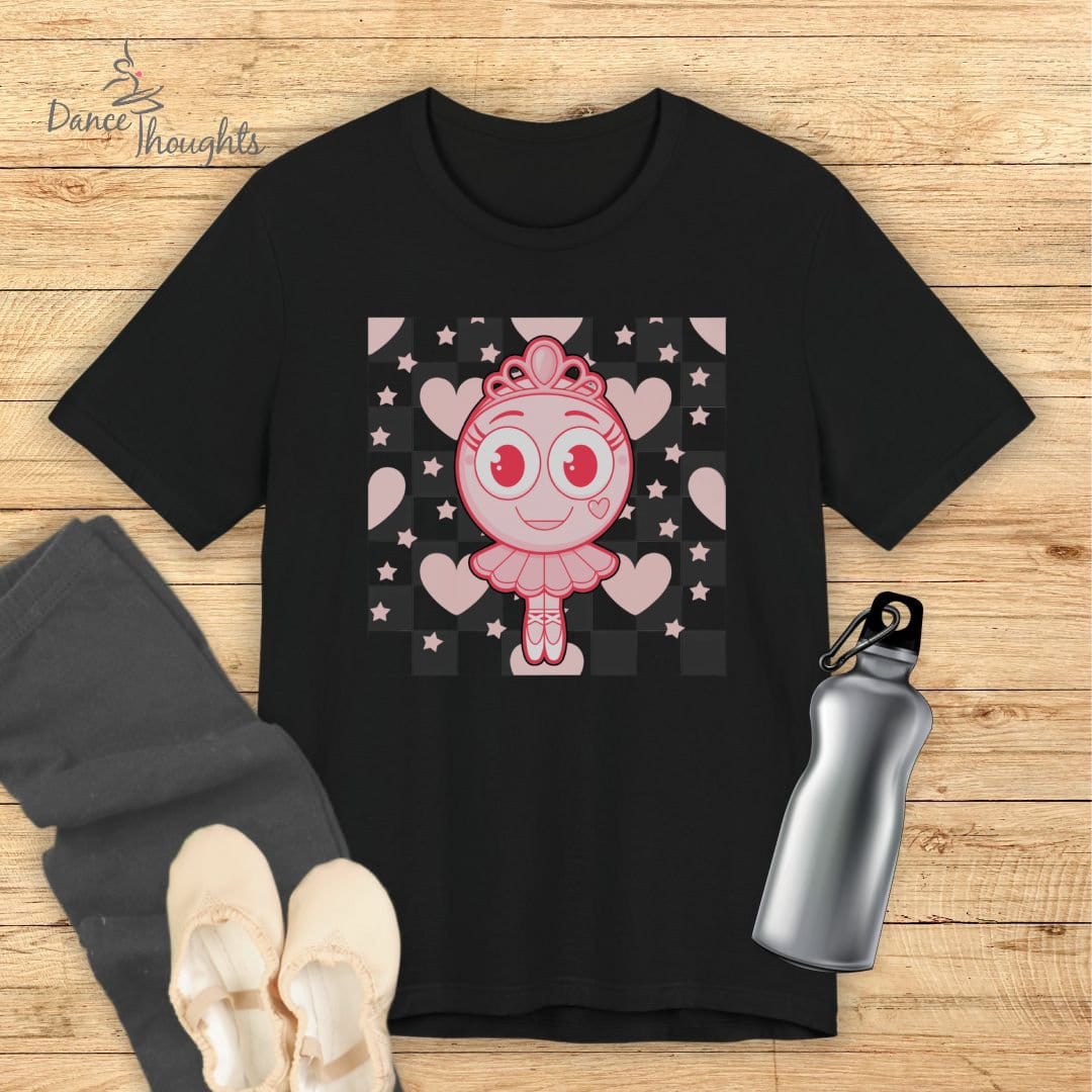 Smiley Face Ballerina T-shirt-T-Shirt-Dance Thoughts