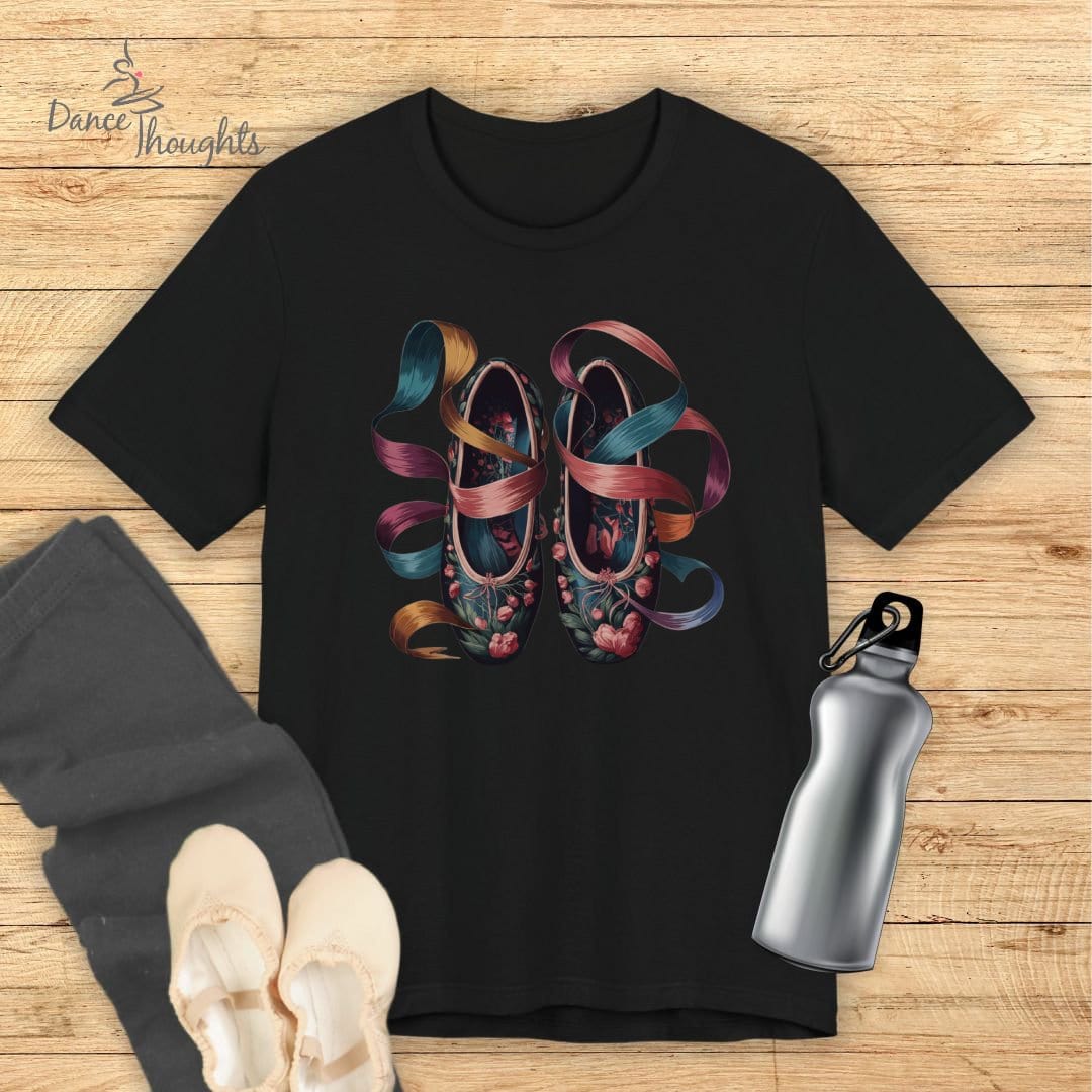 Jewel Tone Pointe Shoes T-shirt-T-Shirt-Dance Thoughts