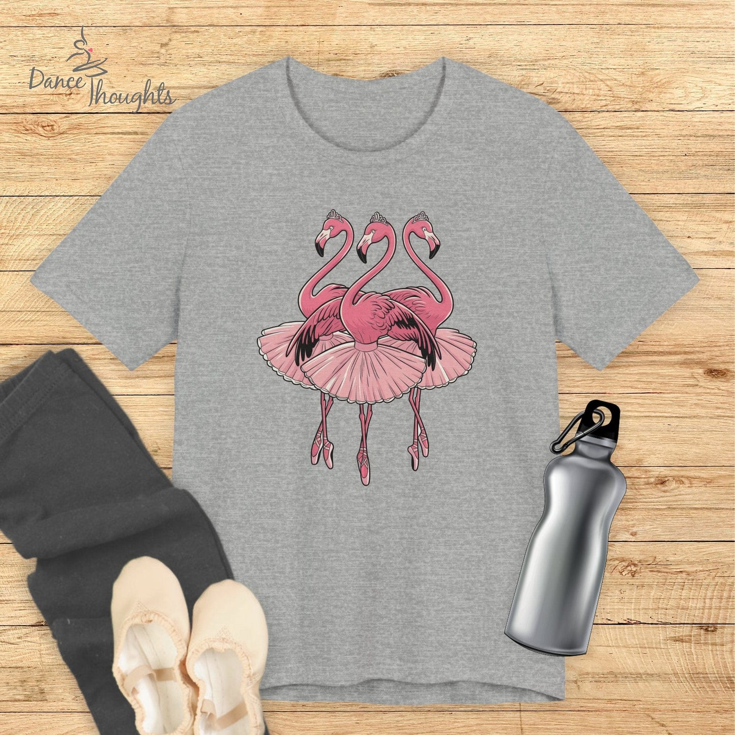 Ballerina Flamingos T-shirt-T-Shirt-Dance Thoughts