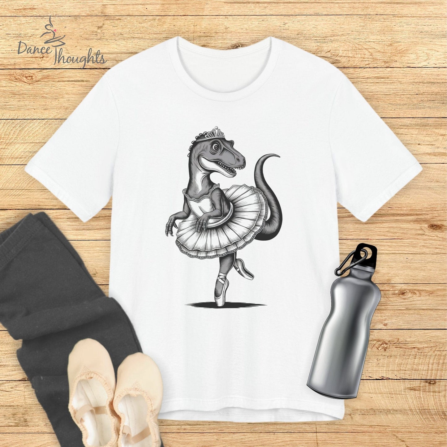 T-Rex Ballerina T-shirt-T-Shirt-Dance Thoughts