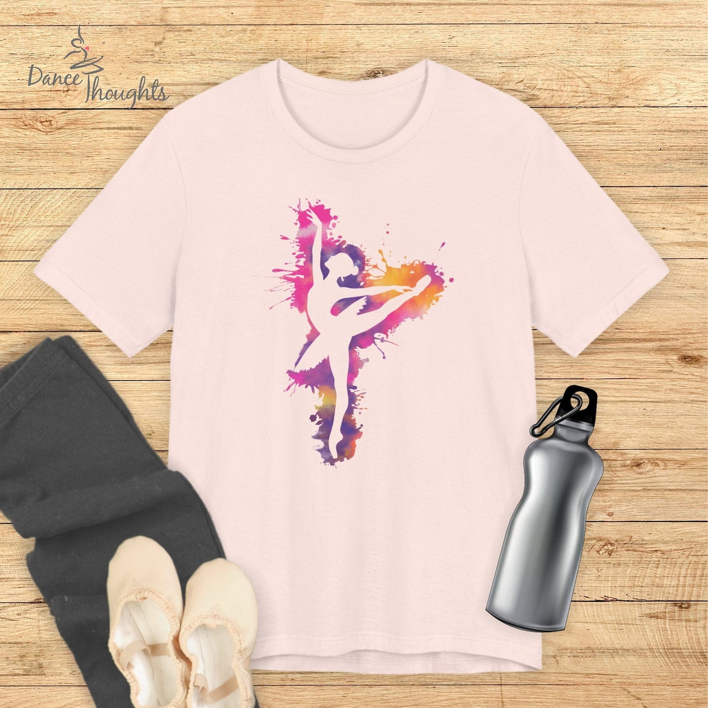 Ballerina Paint Splatter T-shirt-T-Shirt-Dance Thoughts