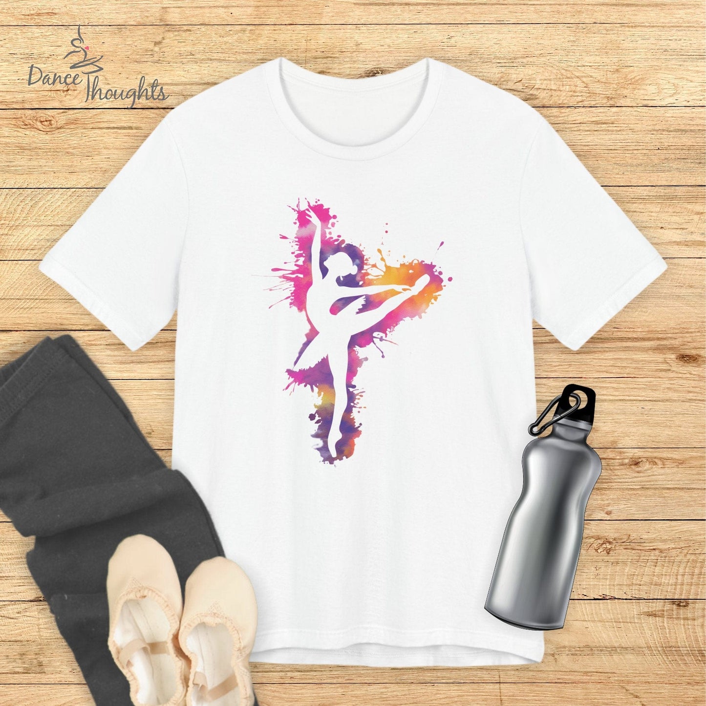 Ballerina Paint Splatter T-shirt-T-Shirt-Dance Thoughts