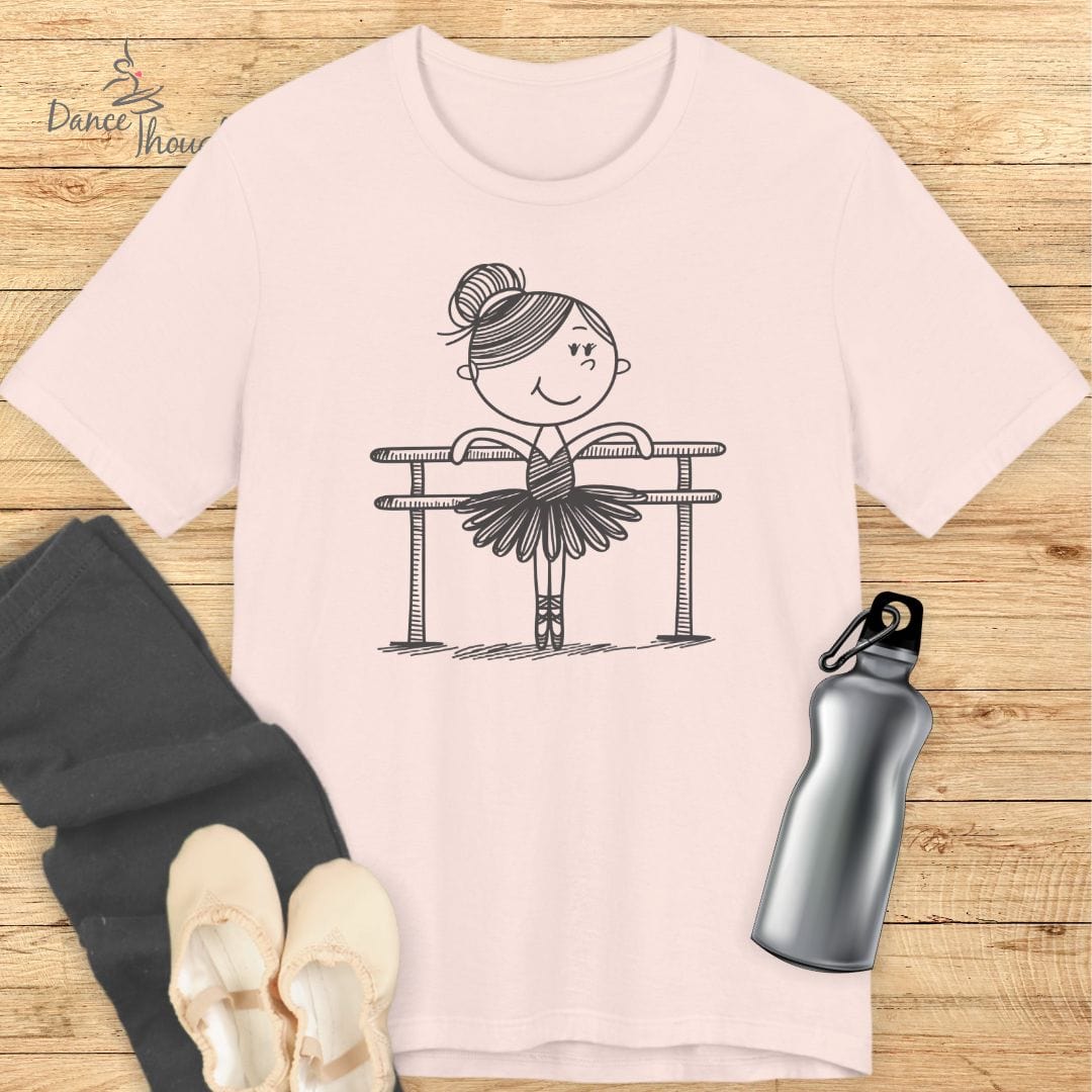 Ballerina Cartoon T-shirt-T-Shirt-Dance Thoughts