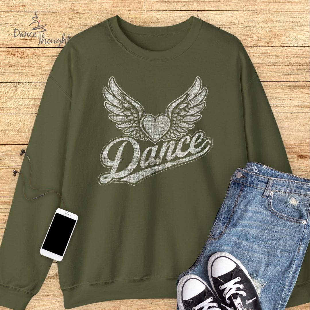 Heart With Wings Sweatshirt-Sweatshirt-Dance Thoughts