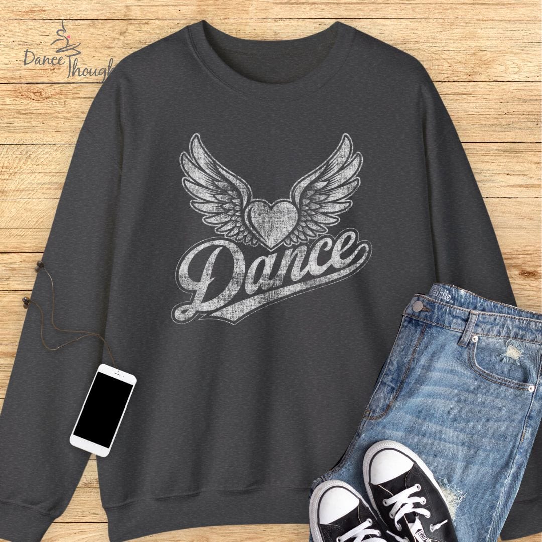 Heart With Wings Sweatshirt-Sweatshirt-Dance Thoughts
