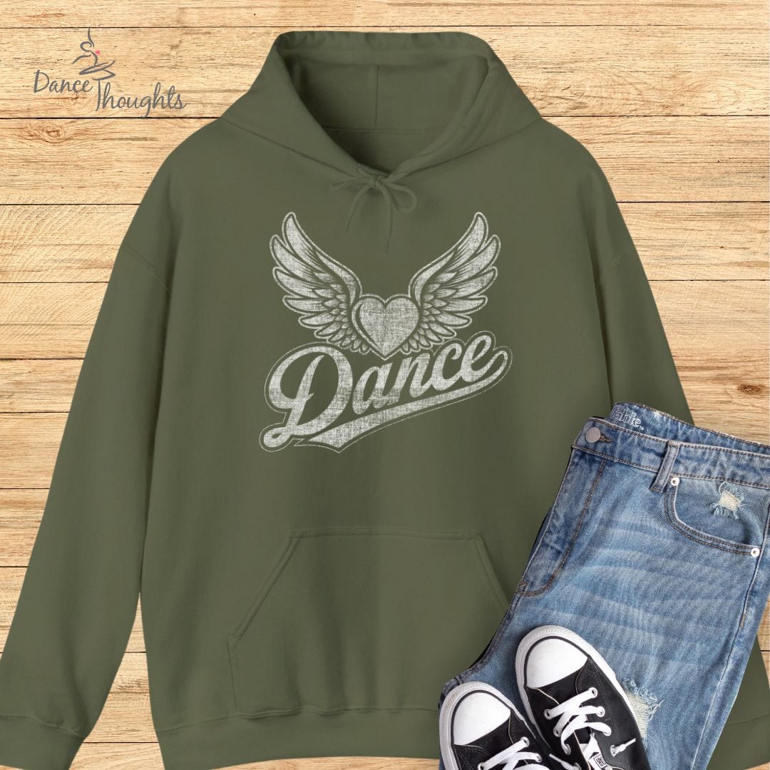 Heart With Wings Hoodie-Hoodie-Dance Thoughts