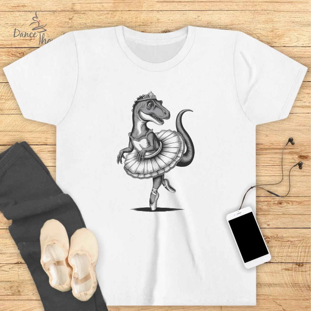 KIDS T-Rex Ballerina T-Shirt-Kids clothes-Dance Thoughts