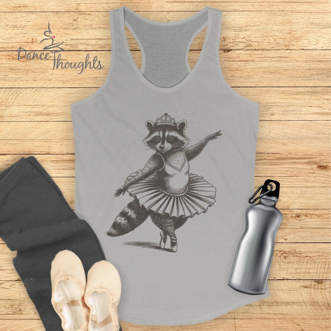 Raccoon Ballerina Tank Top-Tank Top-Dance Thoughts