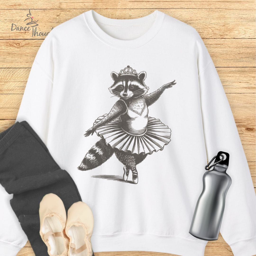 Raccoon Ballerina Sweatshirt-Sweatshirt-Dance Thoughts