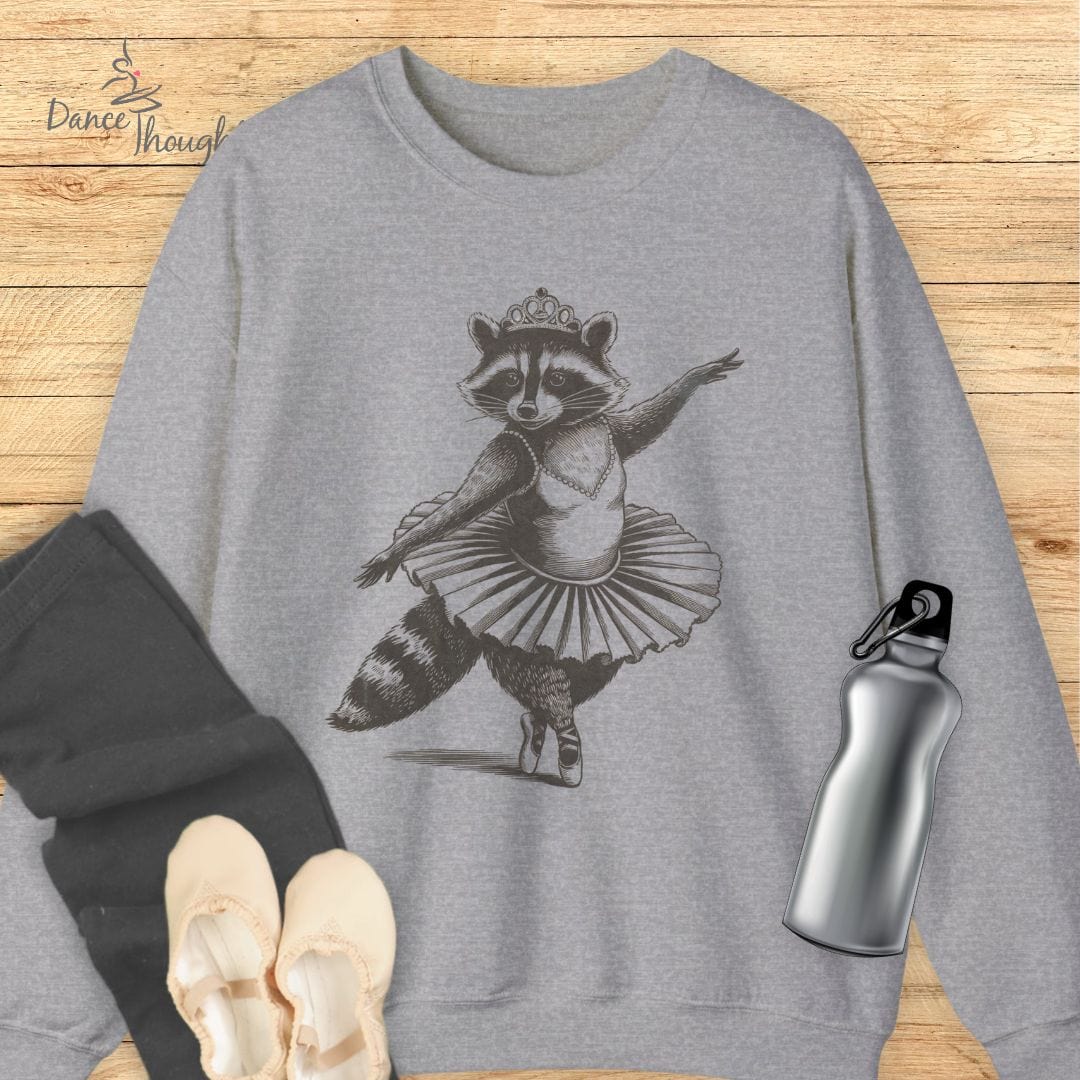 Raccoon Ballerina Sweatshirt-Sweatshirt-Dance Thoughts