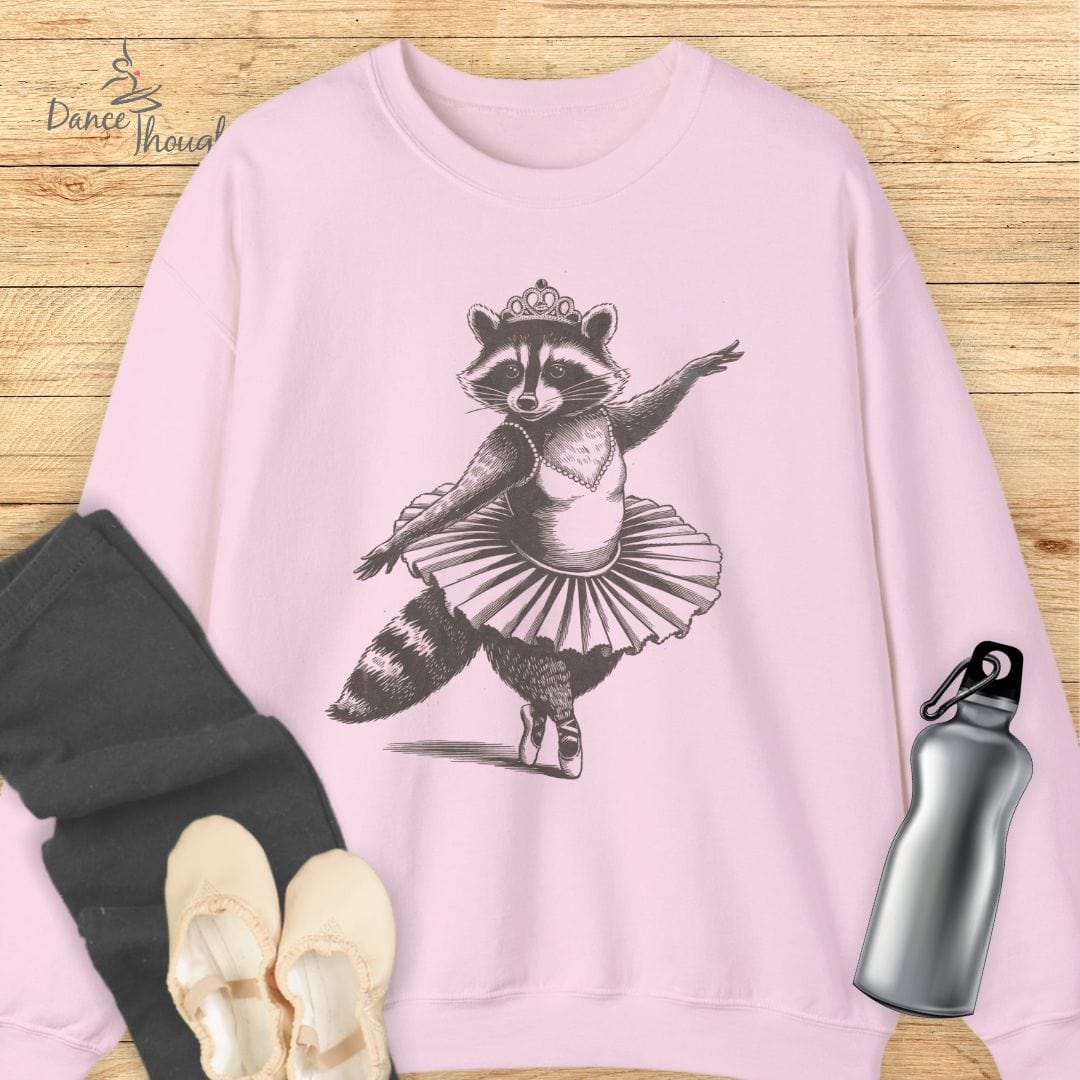 Raccoon Ballerina Sweatshirt-Sweatshirt-Dance Thoughts