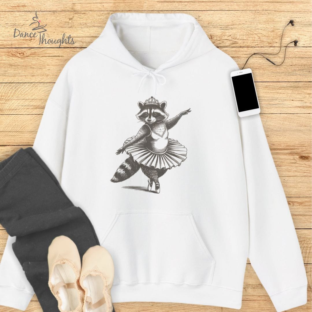 Raccoon Ballerina Hoodie-Hoodie-Dance Thoughts
