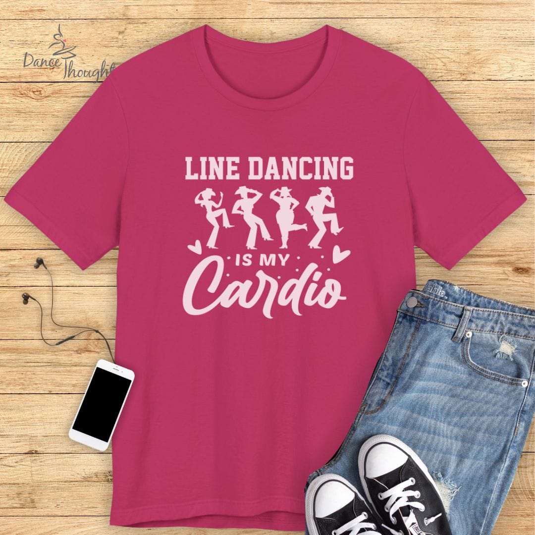 Line Dancing Is My Cardio T-shirt-T-Shirt-Dance Thoughts