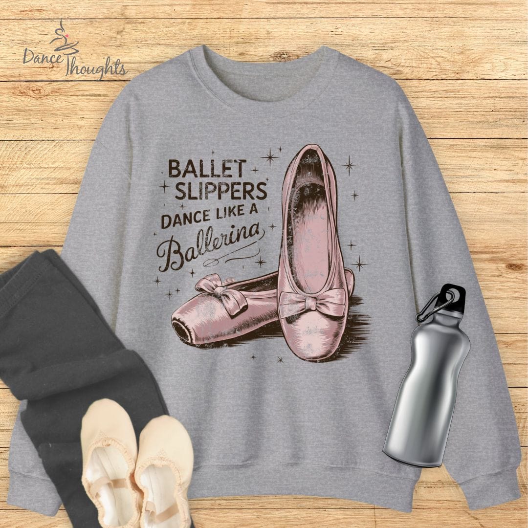 Vintage Ballet Slippers Sweatshirt-Sweatshirt-Dance Thoughts