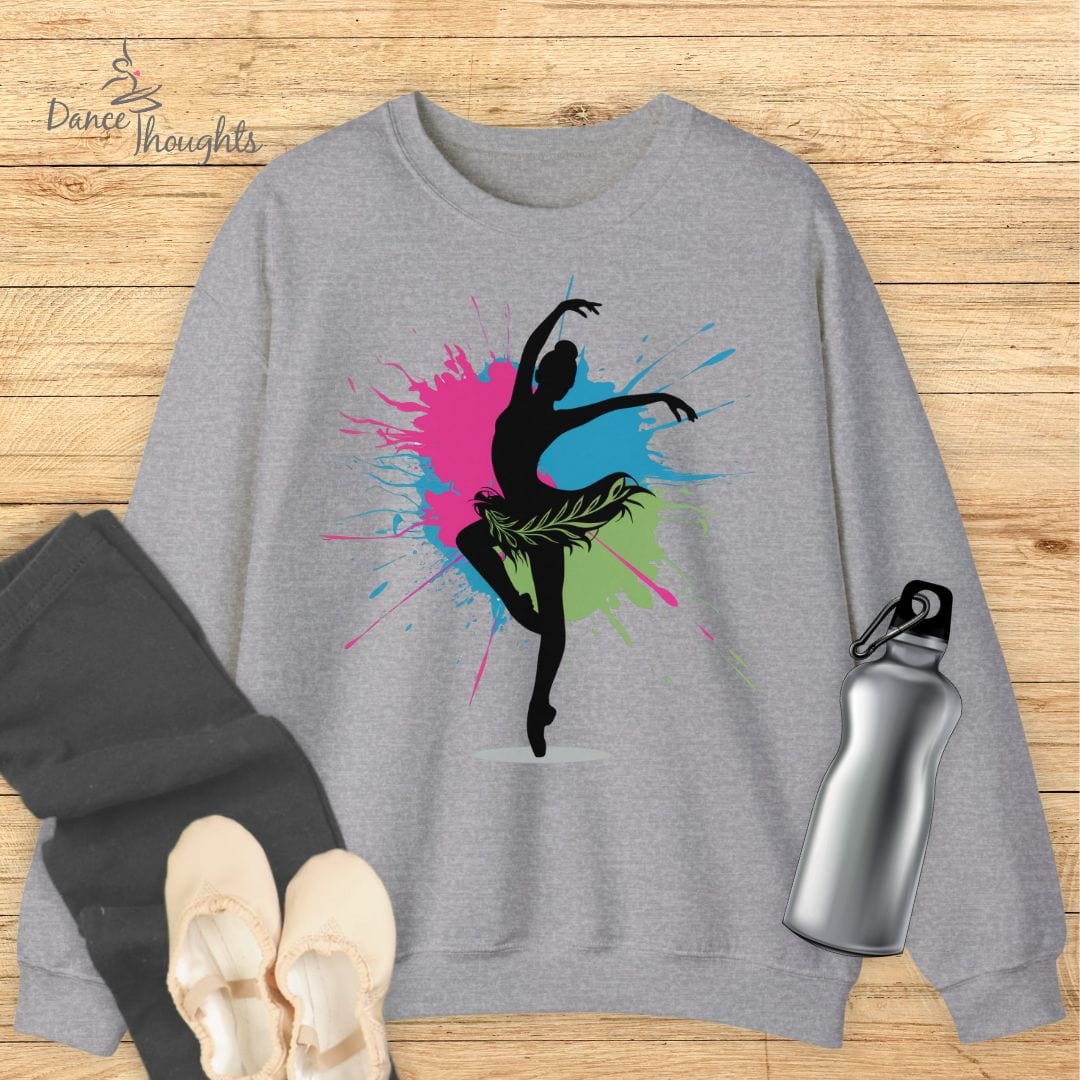Retro Paint Splatter Dance Sweatshirt-Sweatshirt-Dance Thoughts