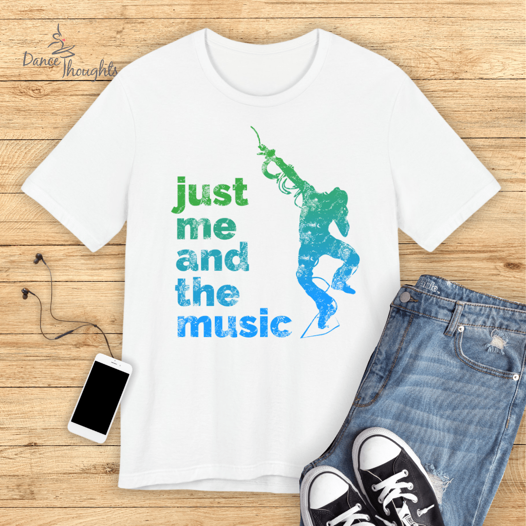 Just Me and the Music Male Dancer T-shirt-T-Shirt-Dance Thoughts