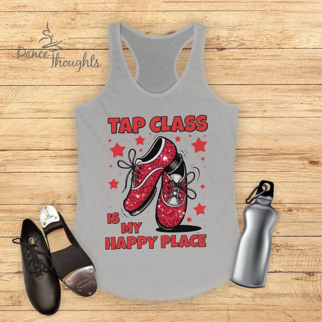 Tap Class Is My Happy Place Tank Top-Tank Top-Dance Thoughts