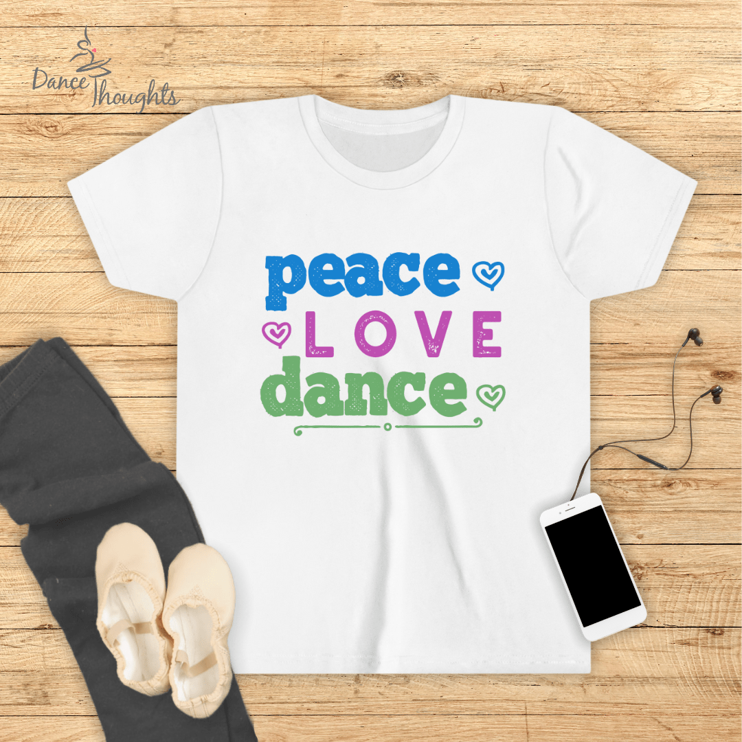 KIDS Peace Love Dance T-Shirt-Kids clothes-Dance Thoughts
