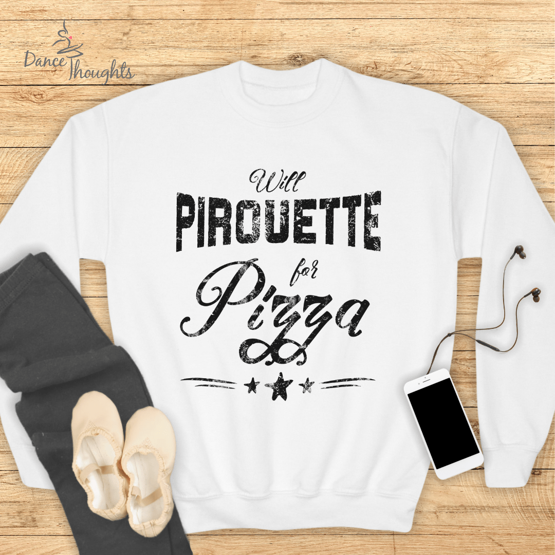 KIDS Pirouette For Pizza Sweatshirt-Kids clothes-Dance Thoughts