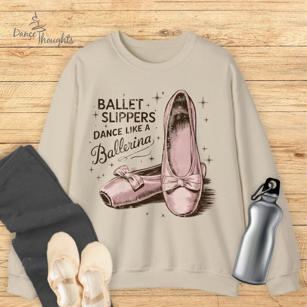 Vintage Ballet Slippers Sweatshirt-Sweatshirt-Dance Thoughts