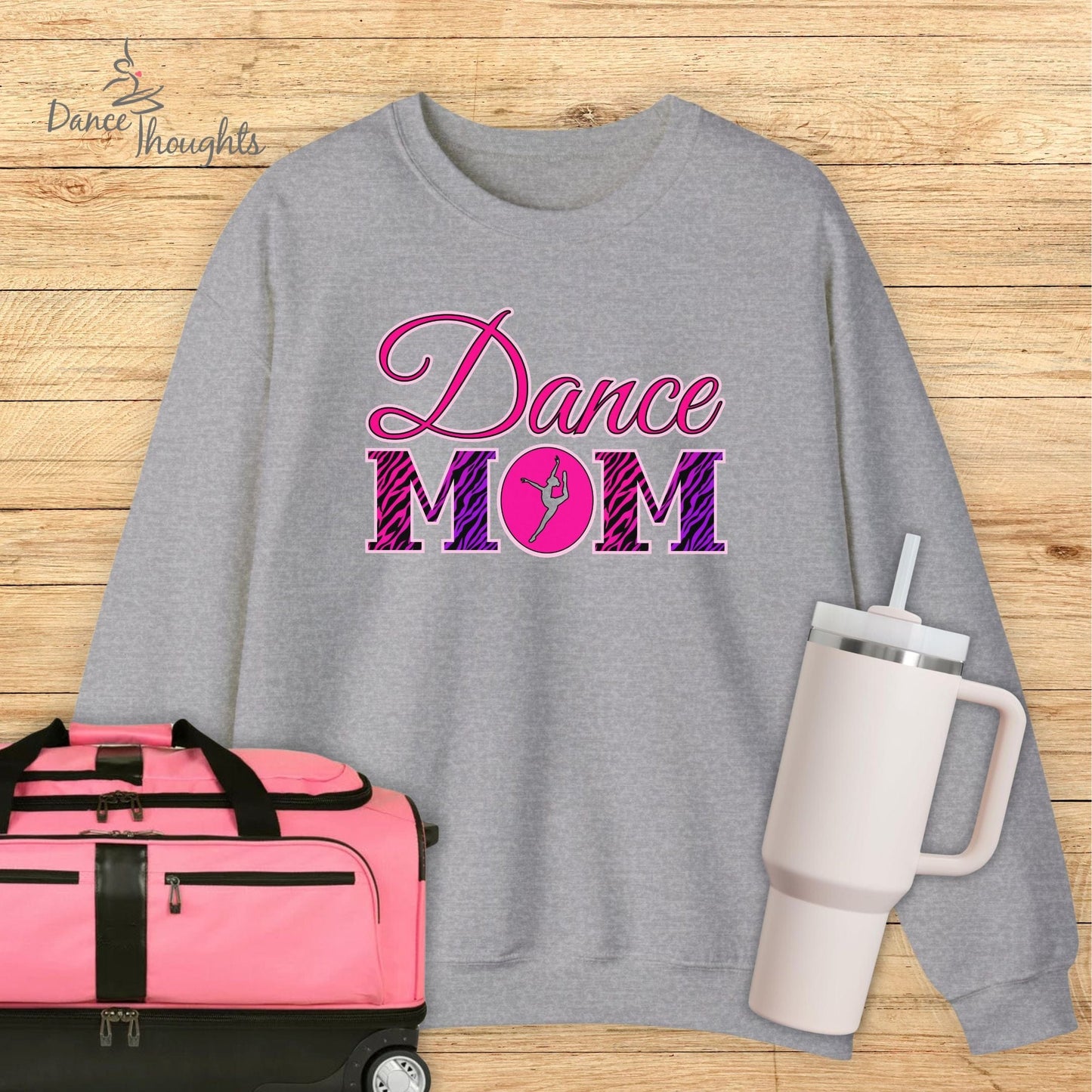 90's Zebra Print Dance Mom Sweatshirt-Sweatshirt-Dance Thoughts