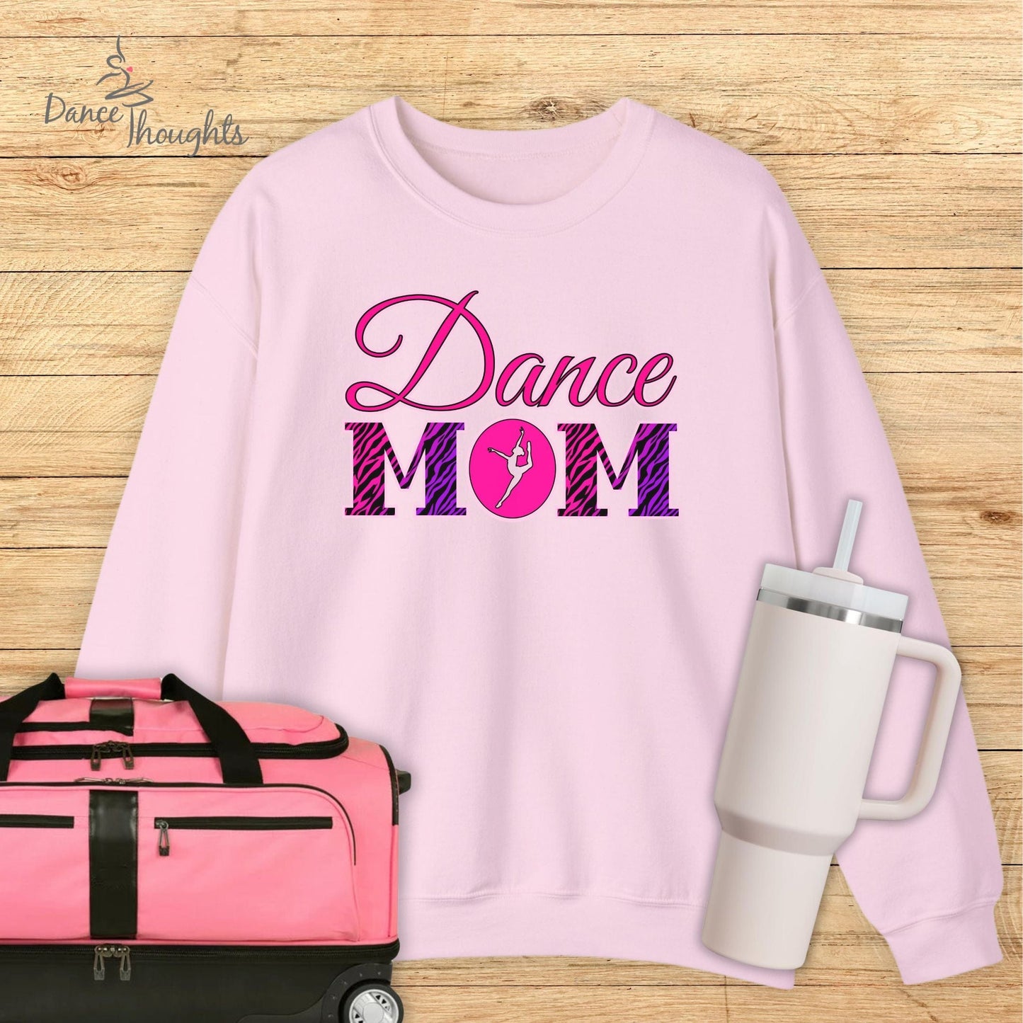 90's Zebra Print Dance Mom Sweatshirt-Sweatshirt-Dance Thoughts
