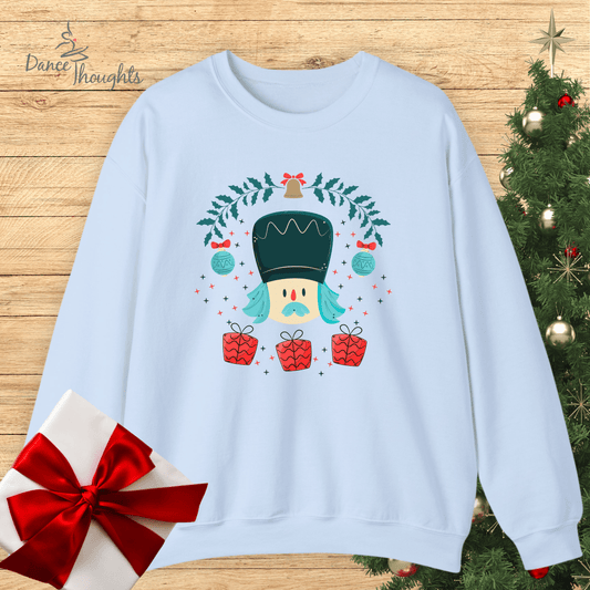 Modern Teal Nutcracker Design, Sweatshirt-Sweatshirt-Dance Thoughts