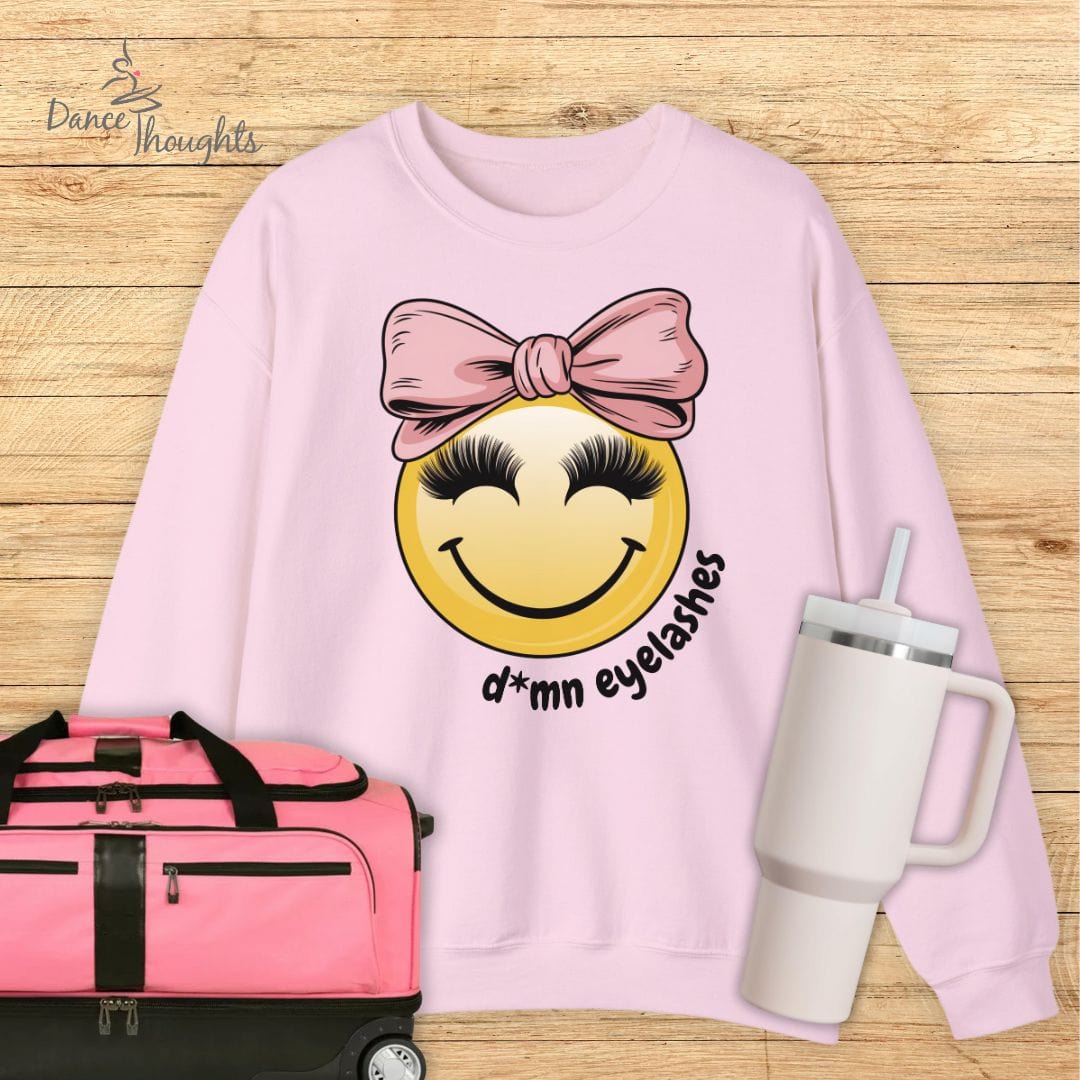 D*mn Eyelashes Sweatshirt-Sweatshirt-Dance Thoughts