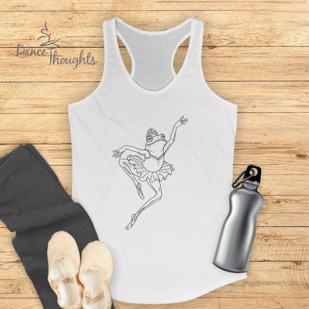 Ballerina Frog Tank Top-Tank Top-Dance Thoughts