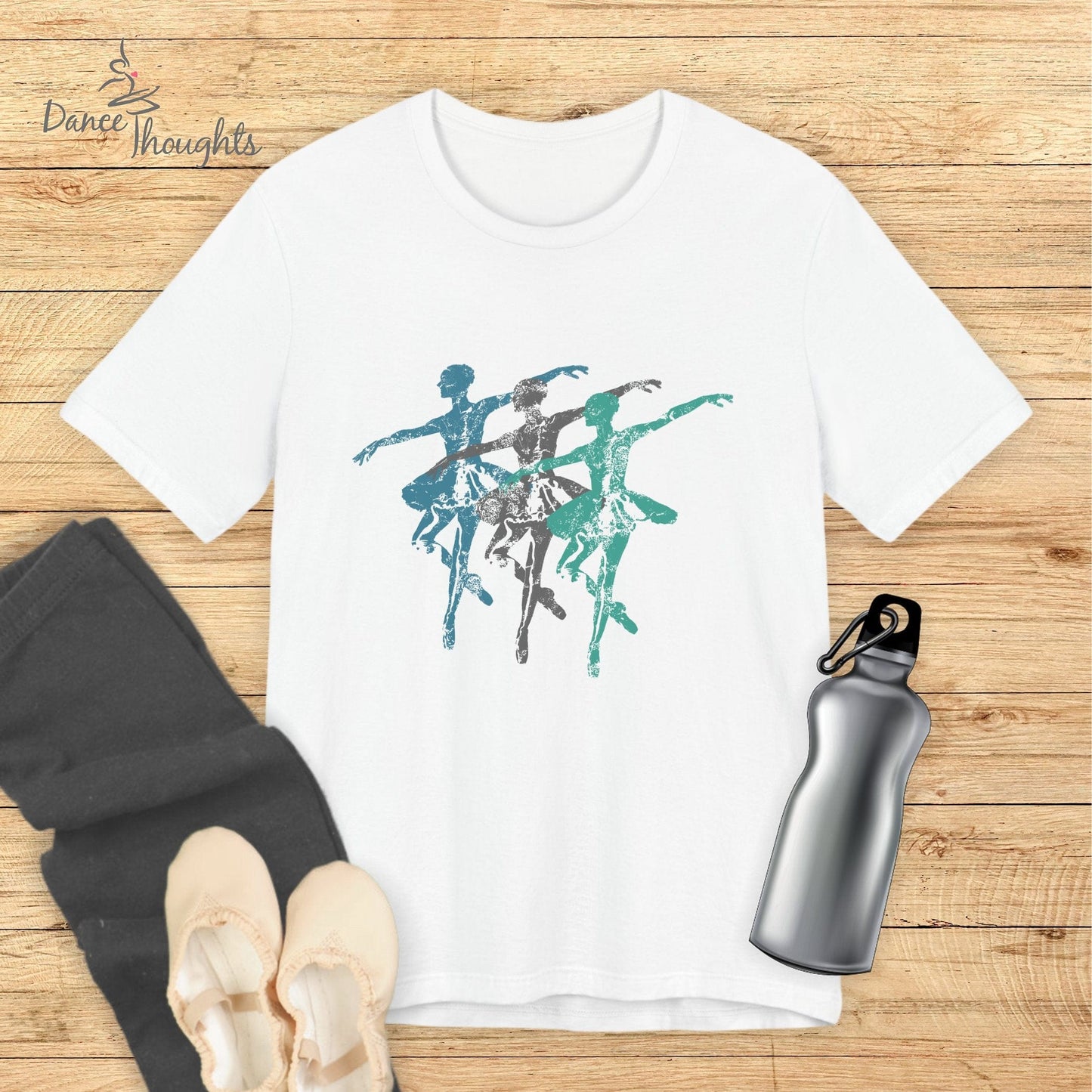 Blue Ballerina Trio T-shirt-T-Shirt-Dance Thoughts