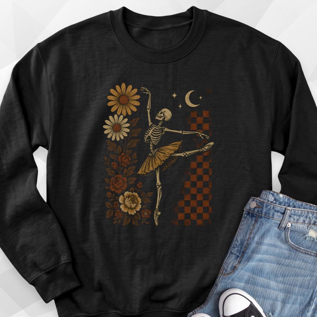 Retro Skeleton Ballerina Sweatshirt