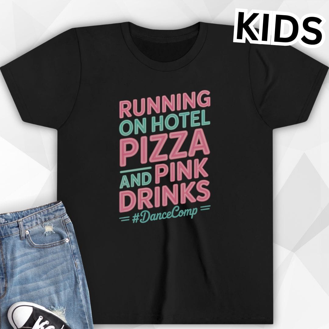 KIDS Running On Hotel Pizza T-shirt