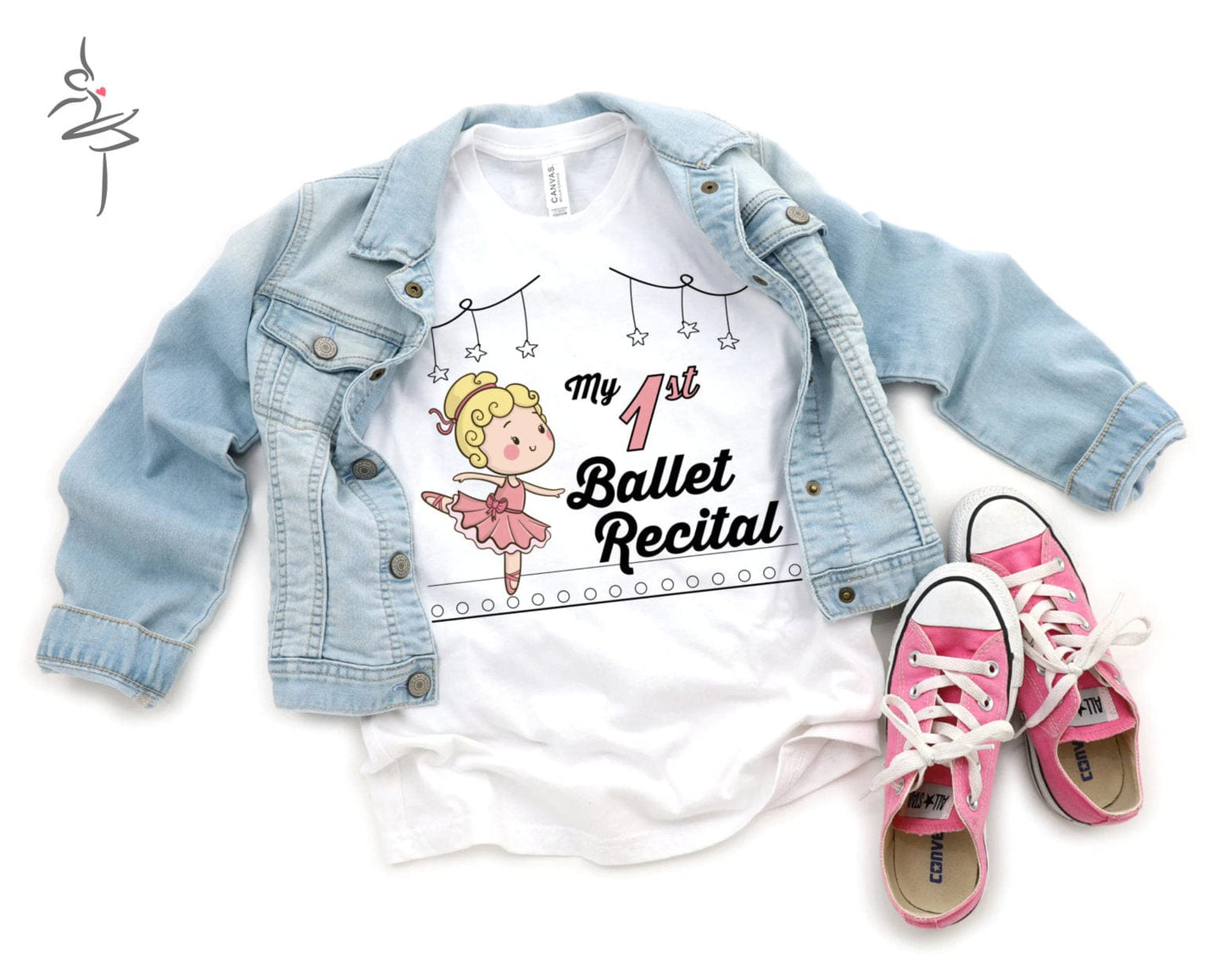 KIDS My First Ballet Recital (light skin/blonde hair) T-Shirt-Kids clothes-Dance Thoughts