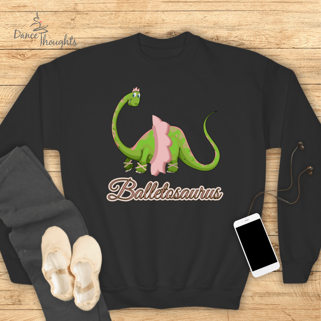 KIDS Balletosaurus Sweatshirt-Kids clothes-Dance Thoughts
