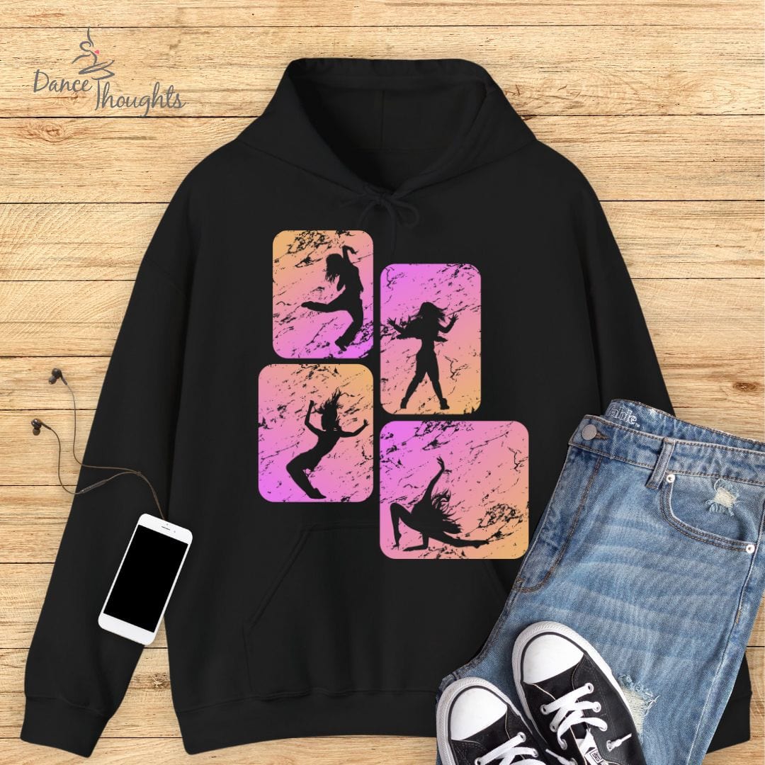 Jazz Dance Silhouettes Hoodie-Hoodie-Dance Thoughts