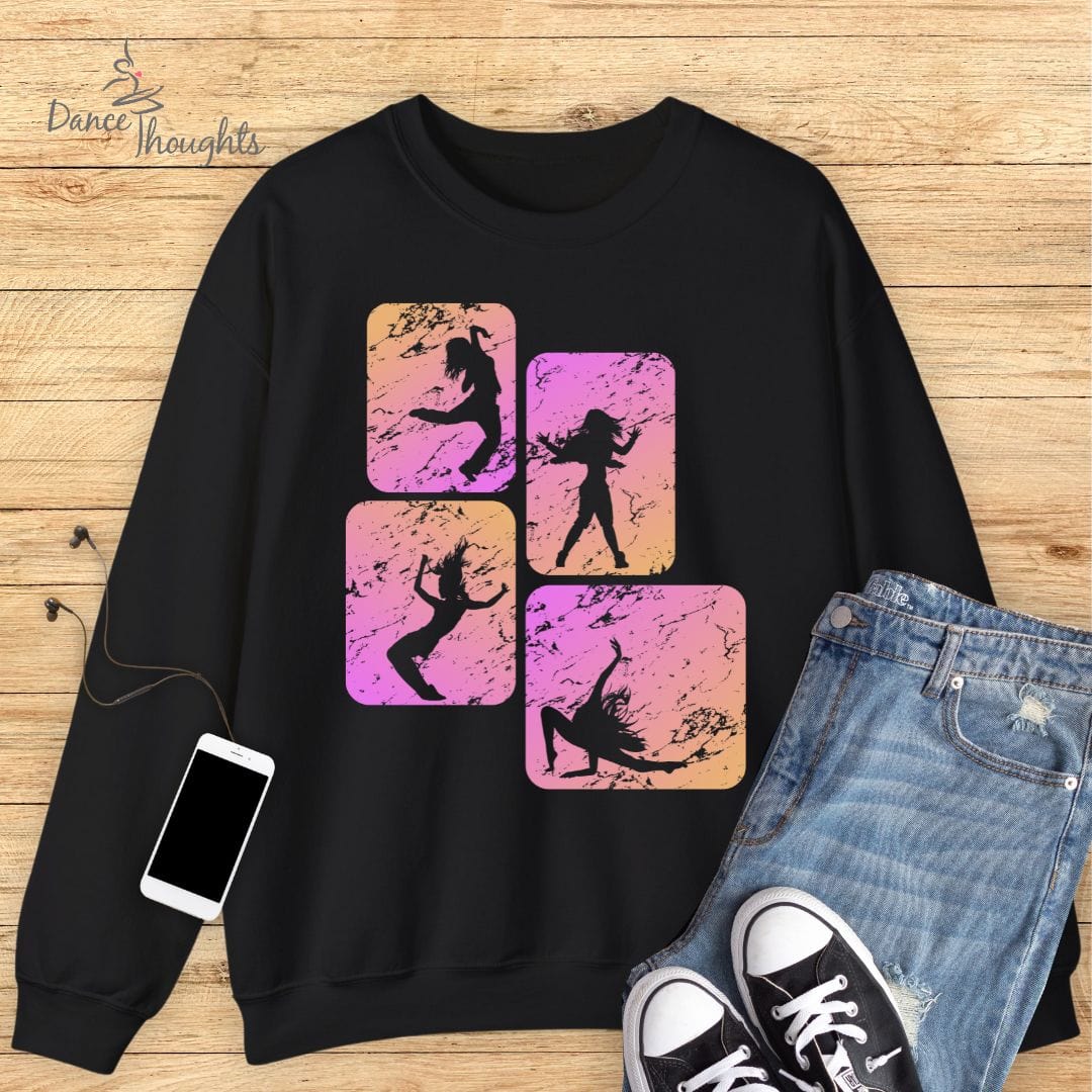 Jazz Dance Silhouettes Sweatshirt-Sweatshirt-Dance Thoughts