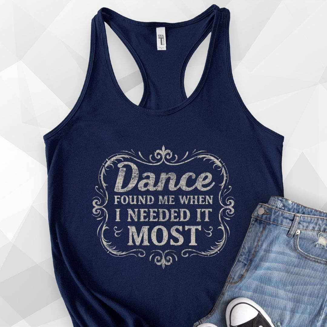 Dance Found Me Tank Top - midnight navy