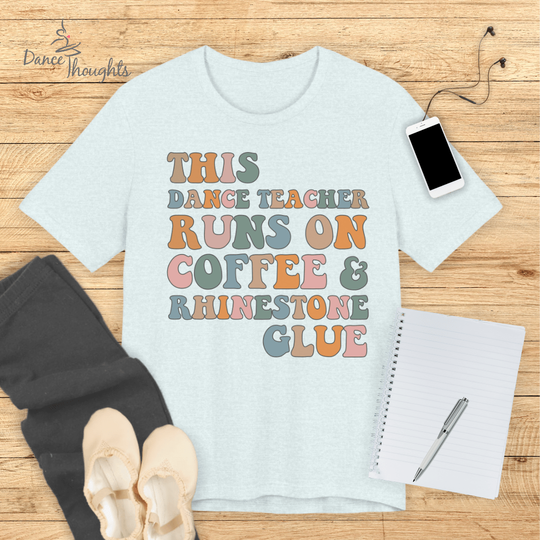 Coffee and Rhinestone Glue T-shirt