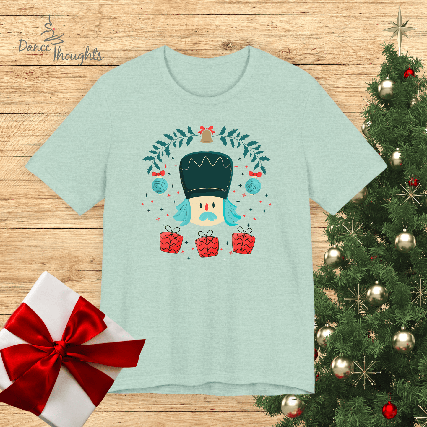 Modern Teal Nutcracker Design, T-shirt