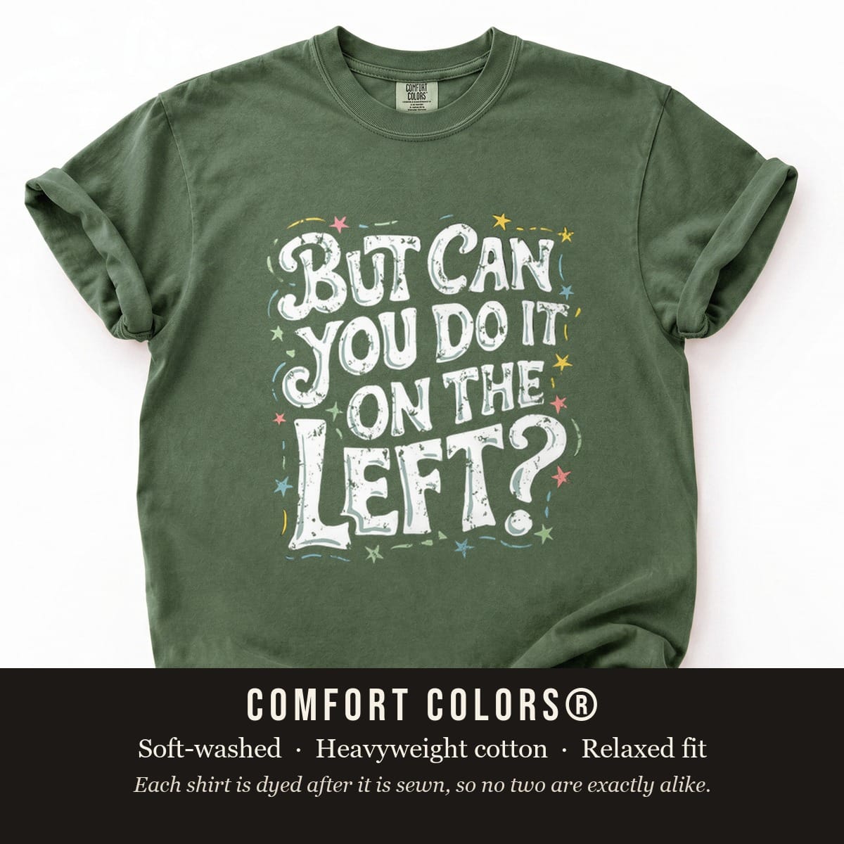 Hemp Comfort Colors flat lay
