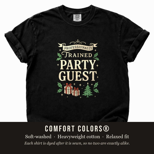Black Comfort Colors flat lay