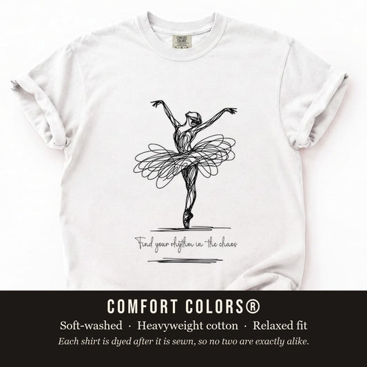 White Comfort Colors flat lay
